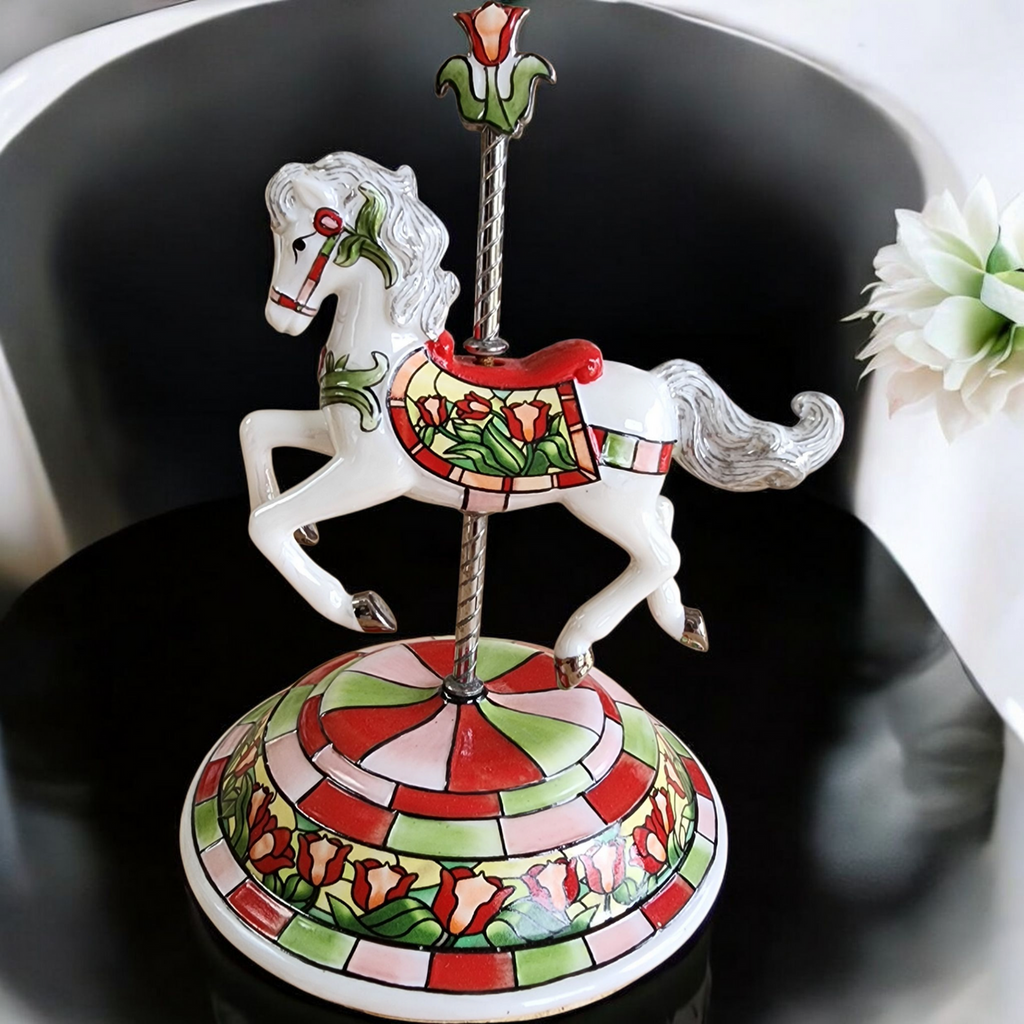 Splendid Spring Carousel Horse Figurine Era of Elegance Collection – Limited Edition
