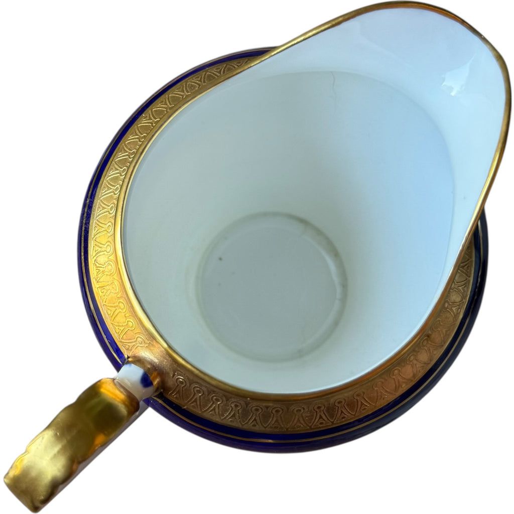 Aynsley England Buckingham Cobalt Blue & Gold Oval Creamer Bone China