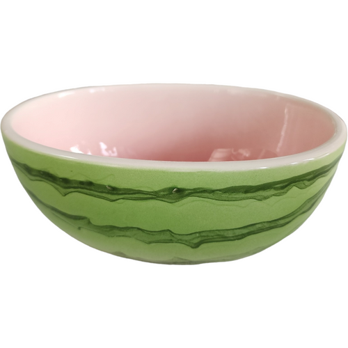 Pier 1 Watermelon Design Green, Red, Black Soup/Cereal Bowl