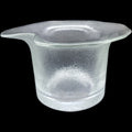 Pilgrim Glass Vintage Clear Frosted Top Hat Vase & Planter 7"