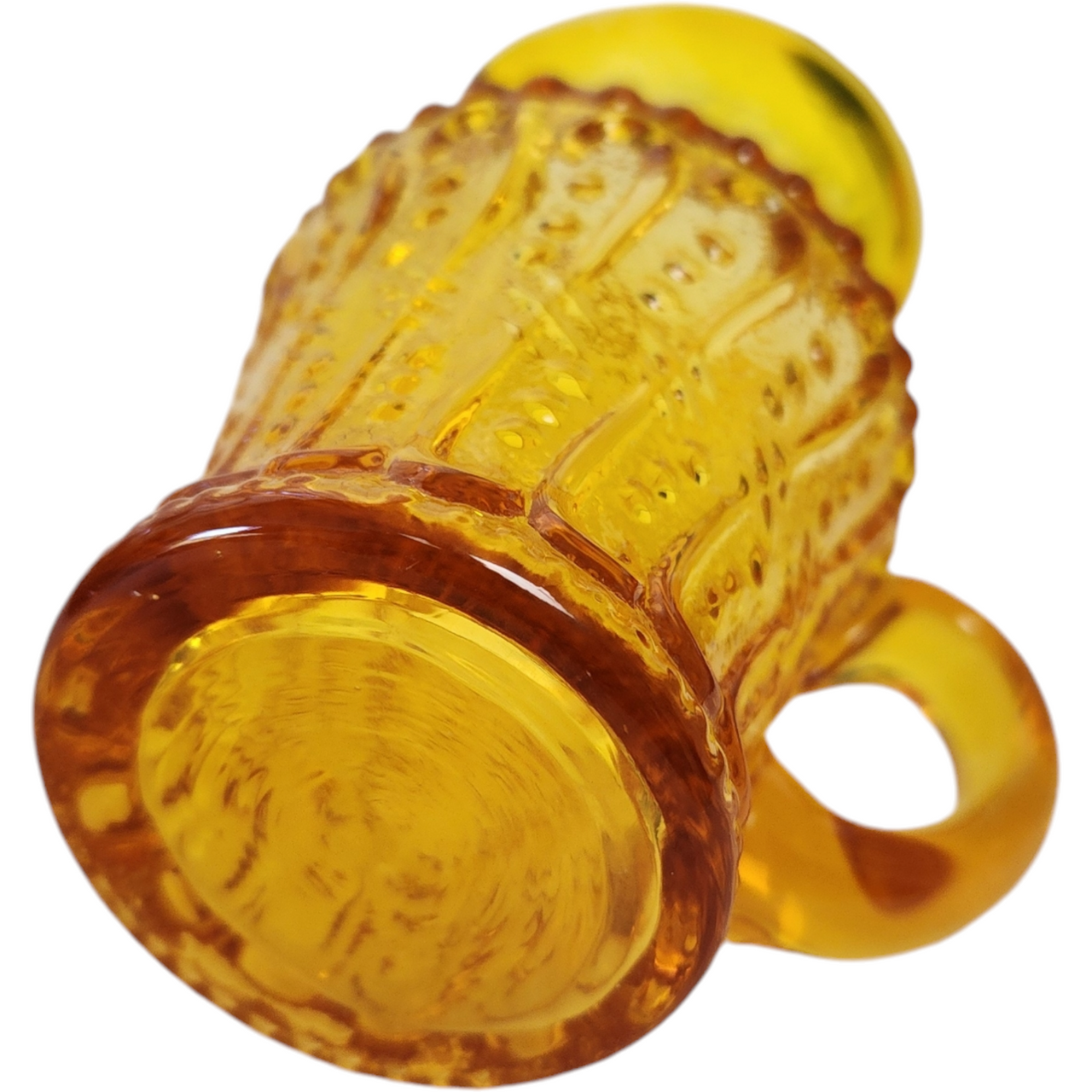 Pilgrim Glass Amber Small Pitcher Vase