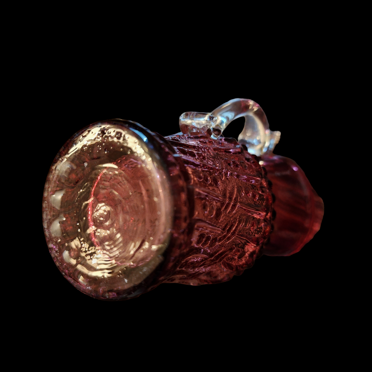 Pilgrim Glass Cranberry Small Pitcher