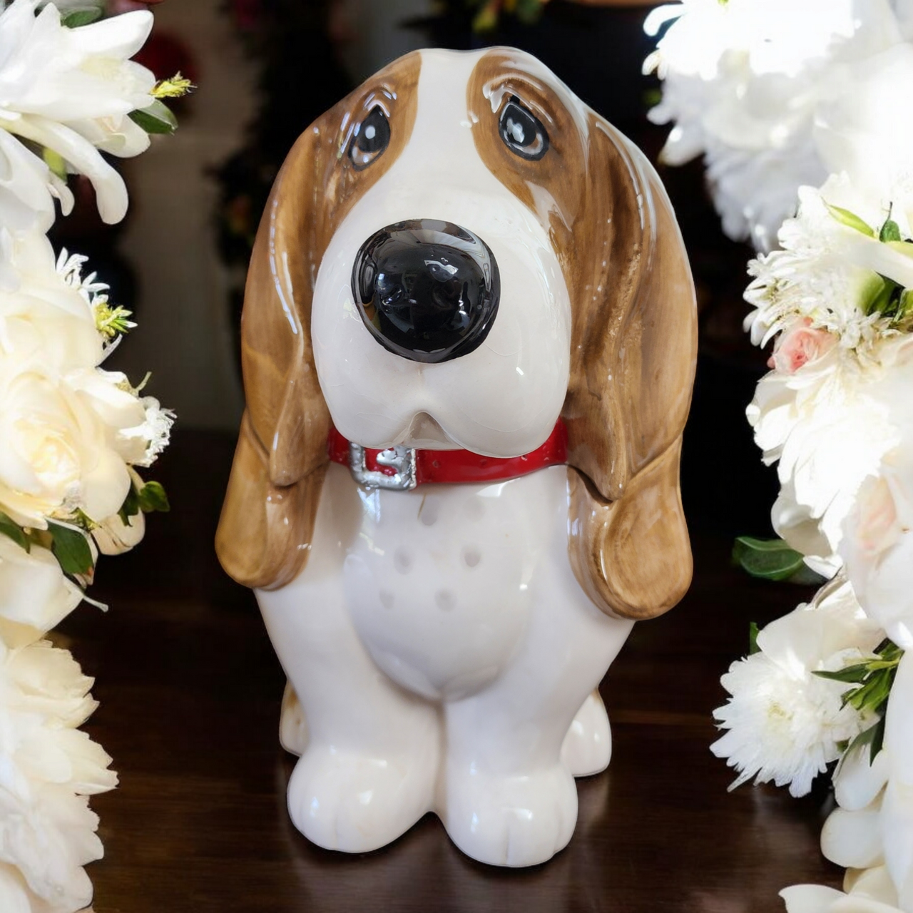 Pioneer Woman Figural Dog Shaped Cookie Jar & Lid