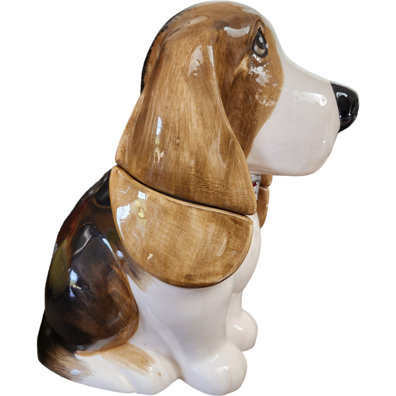 Pioneer Woman Figural Dog Shaped Cookie Jar & Lid