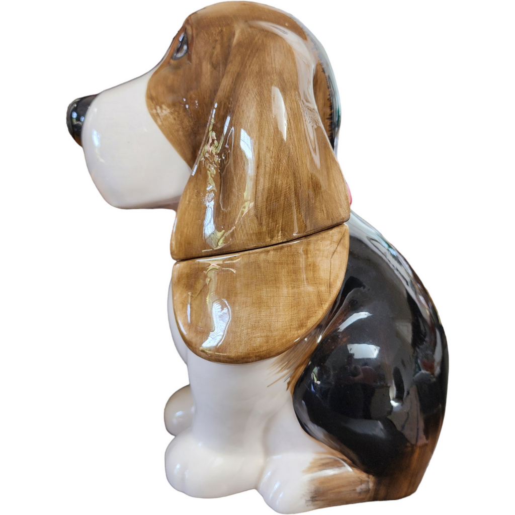 Pioneer Woman Figural Dog Shaped Cookie Jar & Lid