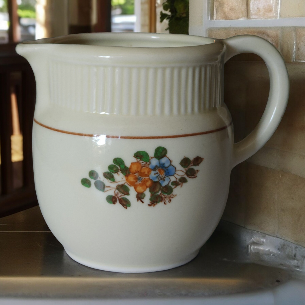 Porcelier Vitreous China Small Ceramic Pitcher Creamer