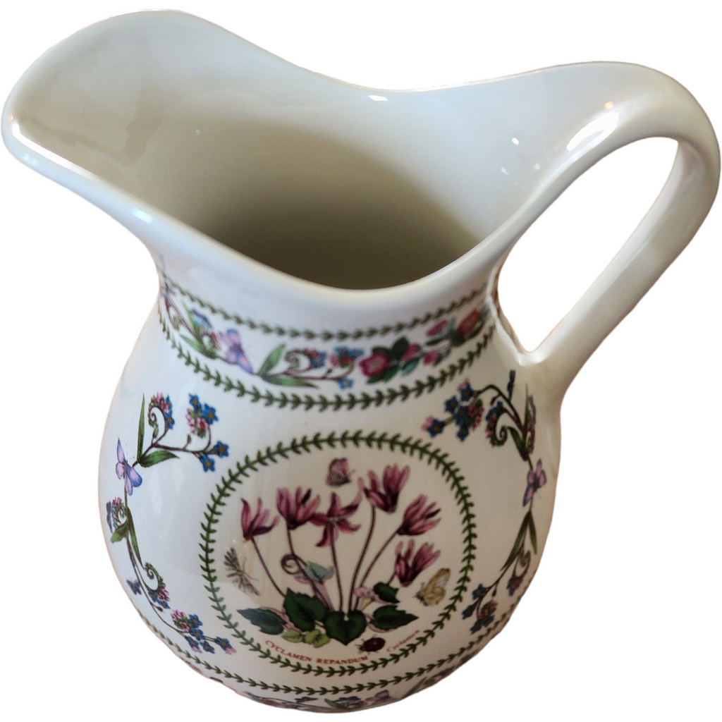 Portmeirion Variations Cyclamen 56 Oz Pitcher & Basin 11" Set