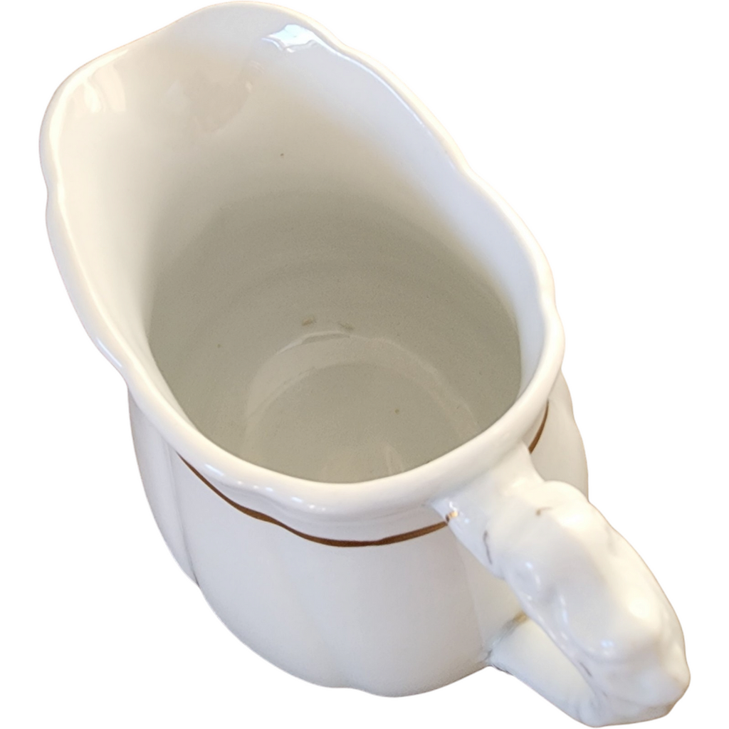 Powell Bishop & Stonier Royal Ironstone Gold Trim Farmhouse Creamer