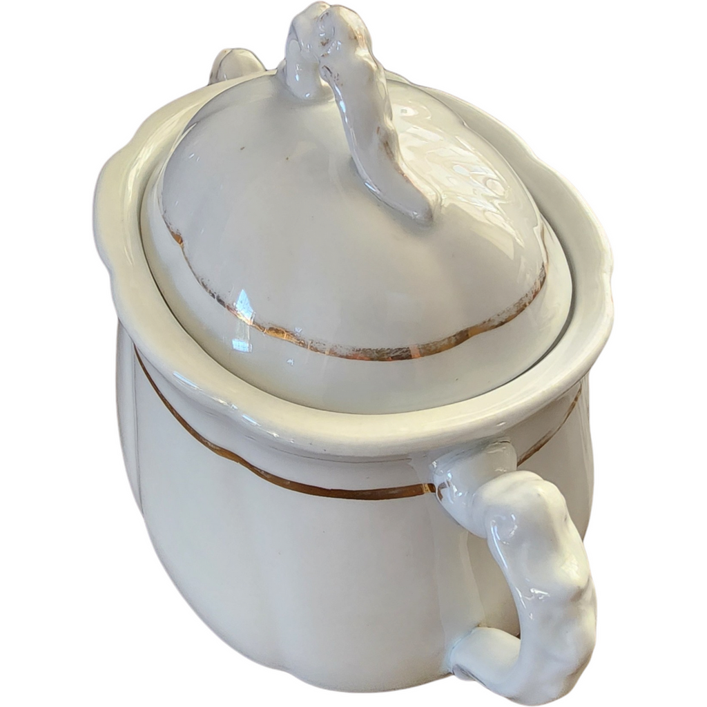 Powell Bishop & Stonier Royal Ironston Gold Trim Farmhouse Sugar Bowl