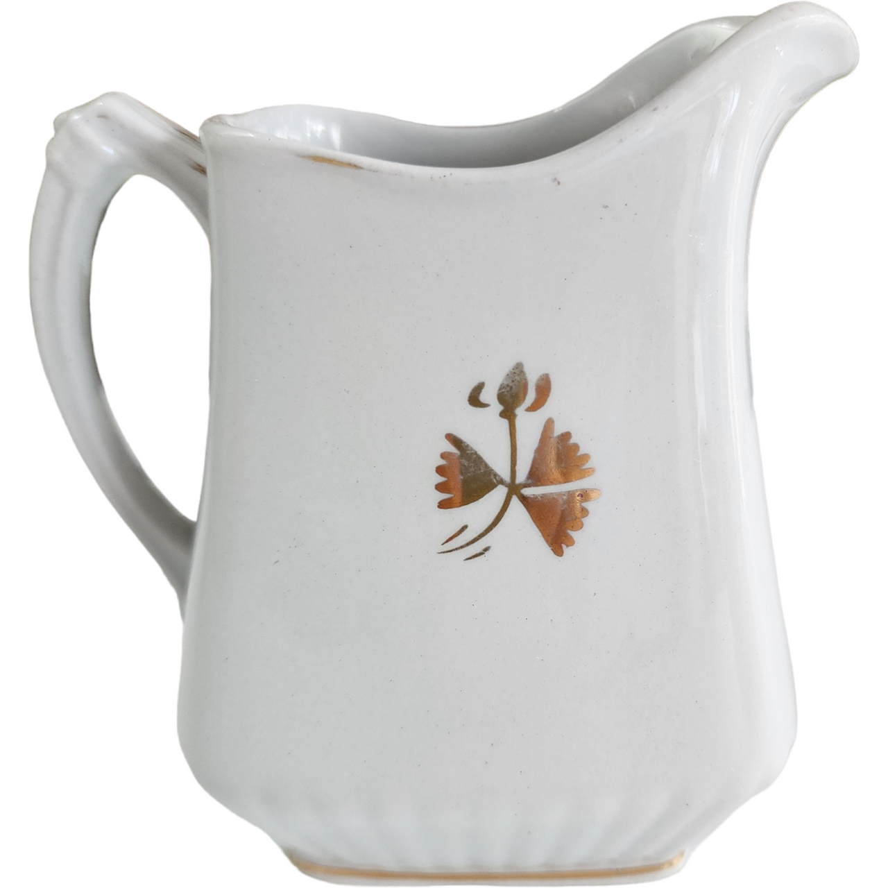 Powell Bishop & Stonier Royal Ironstone Tea Leaf Center And Gold Trim Farmhouse Creamer