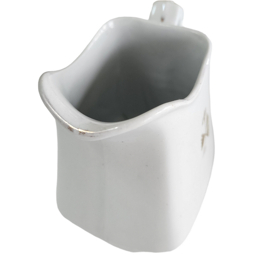 Powell Bishop & Stonier Royal Ironstone Tea Leaf Center And Gold Trim Farmhouse Creamer