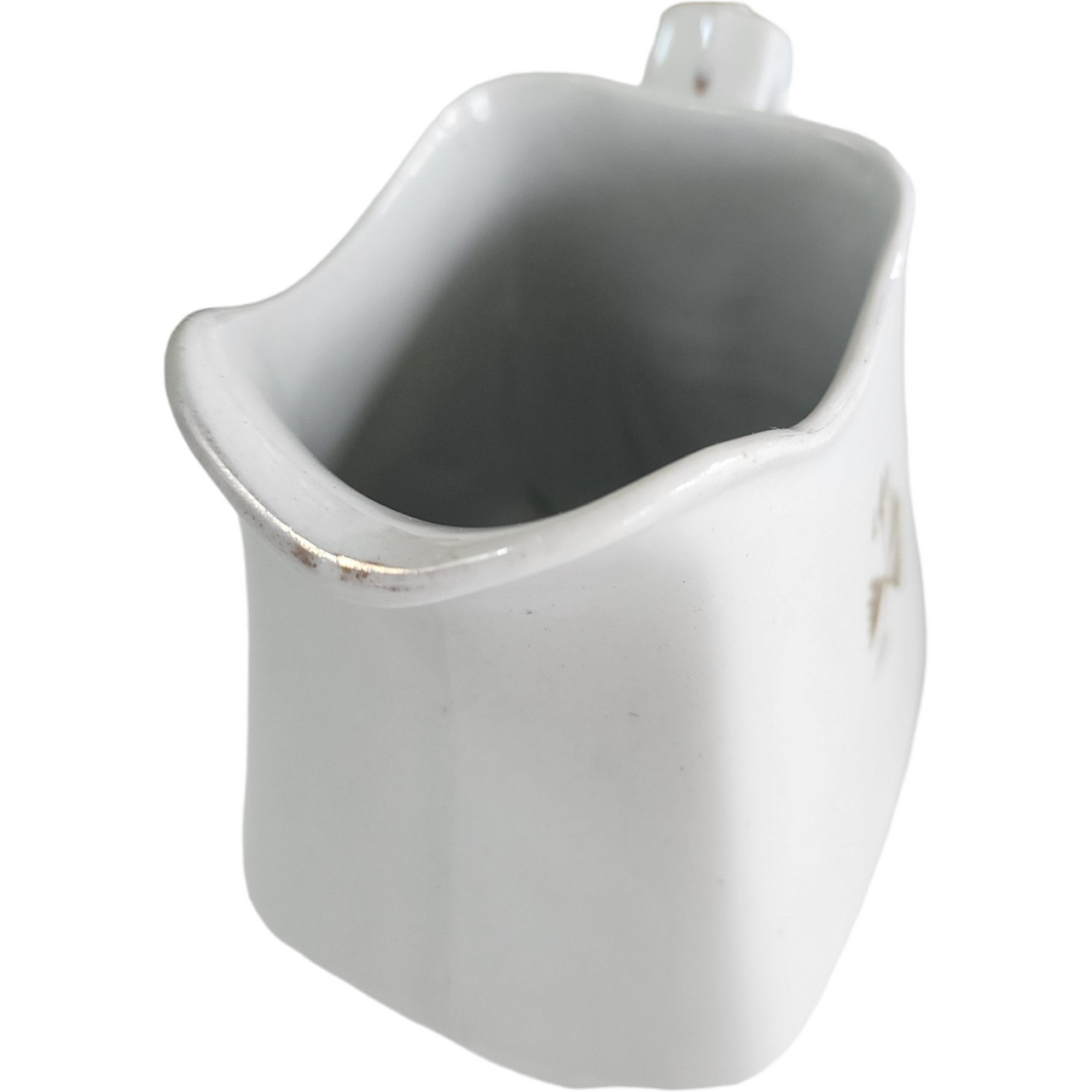 Powell Bishop & Stonier Royal Ironstone Tea Leaf Center And Gold Trim Farmhouse Creamer