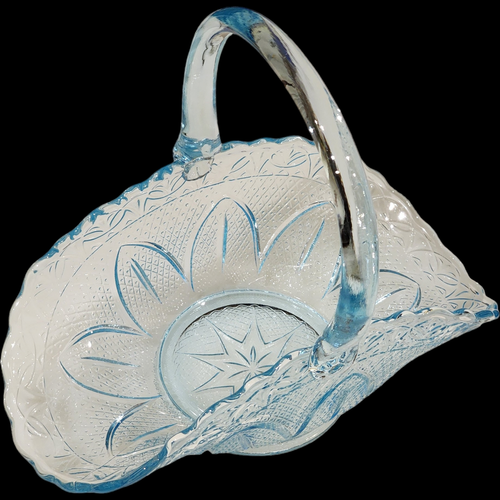 Princess House Capri Textured Sandwich Blue 7" Basket