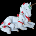 Princeton Gallery Annual Christmas Unicorns Yuletide Blessing Figurine Collectible Boxed