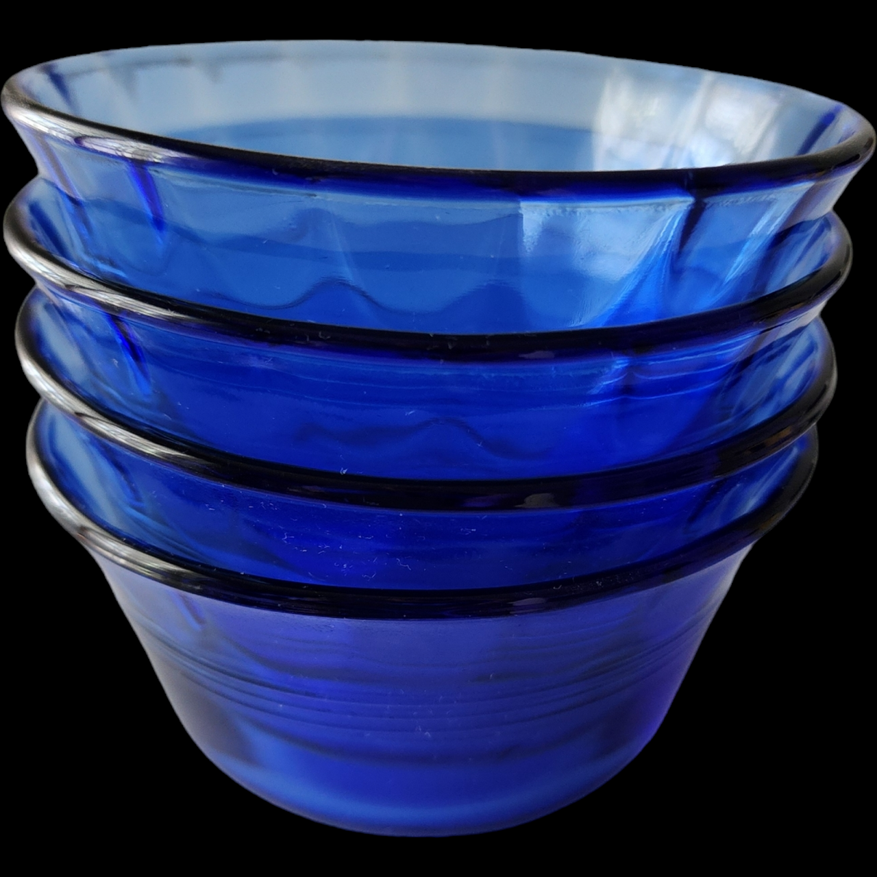 Pyrex Cobalt Blue Glass Ramekins Set of 4