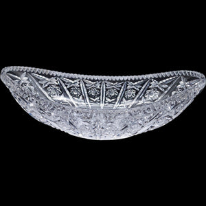 Queen Lace Cut Crystal 11 1/4 Inch Shallow Bowl