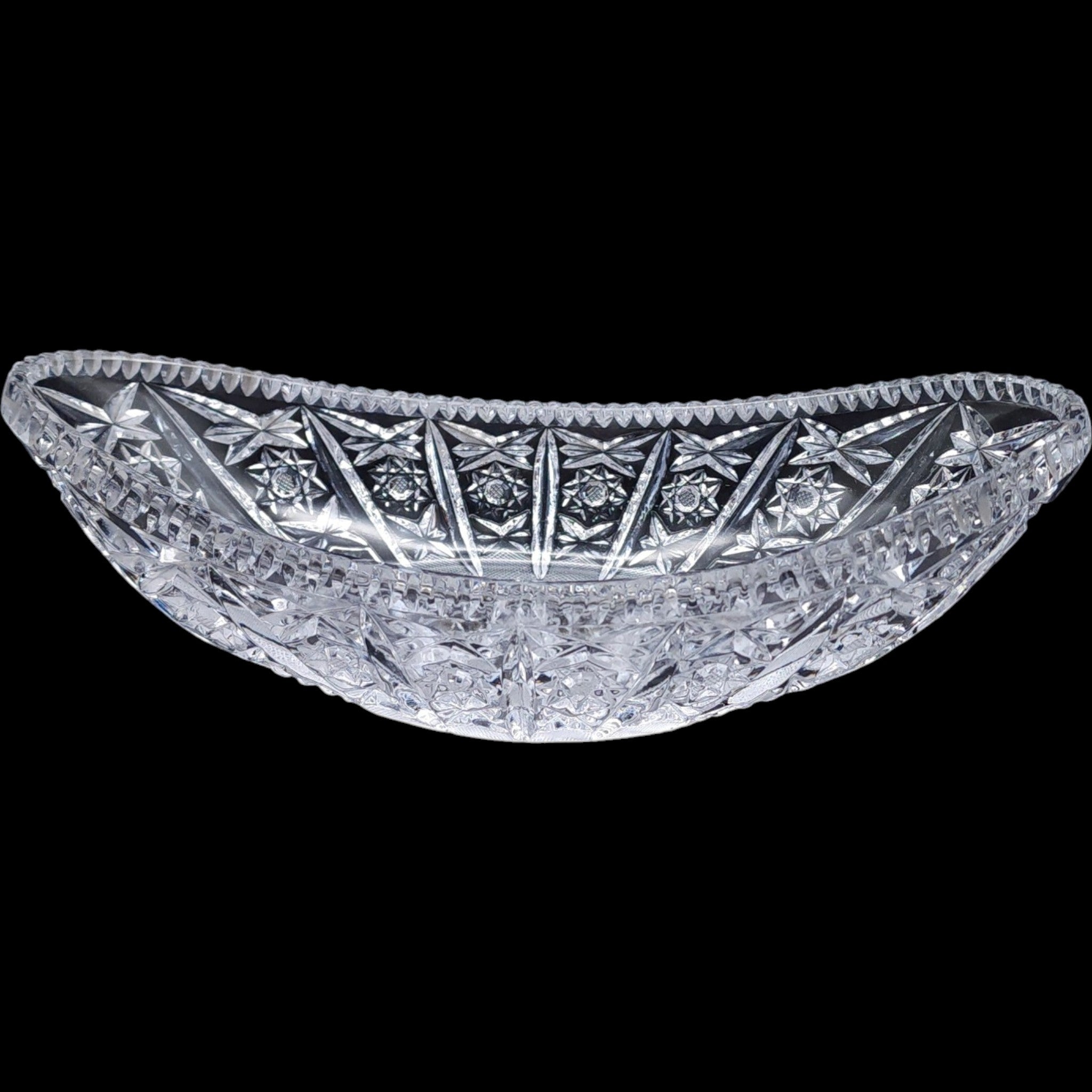 Queen Lace Cut Crystal 11 1/4 Inch Shallow Bowl