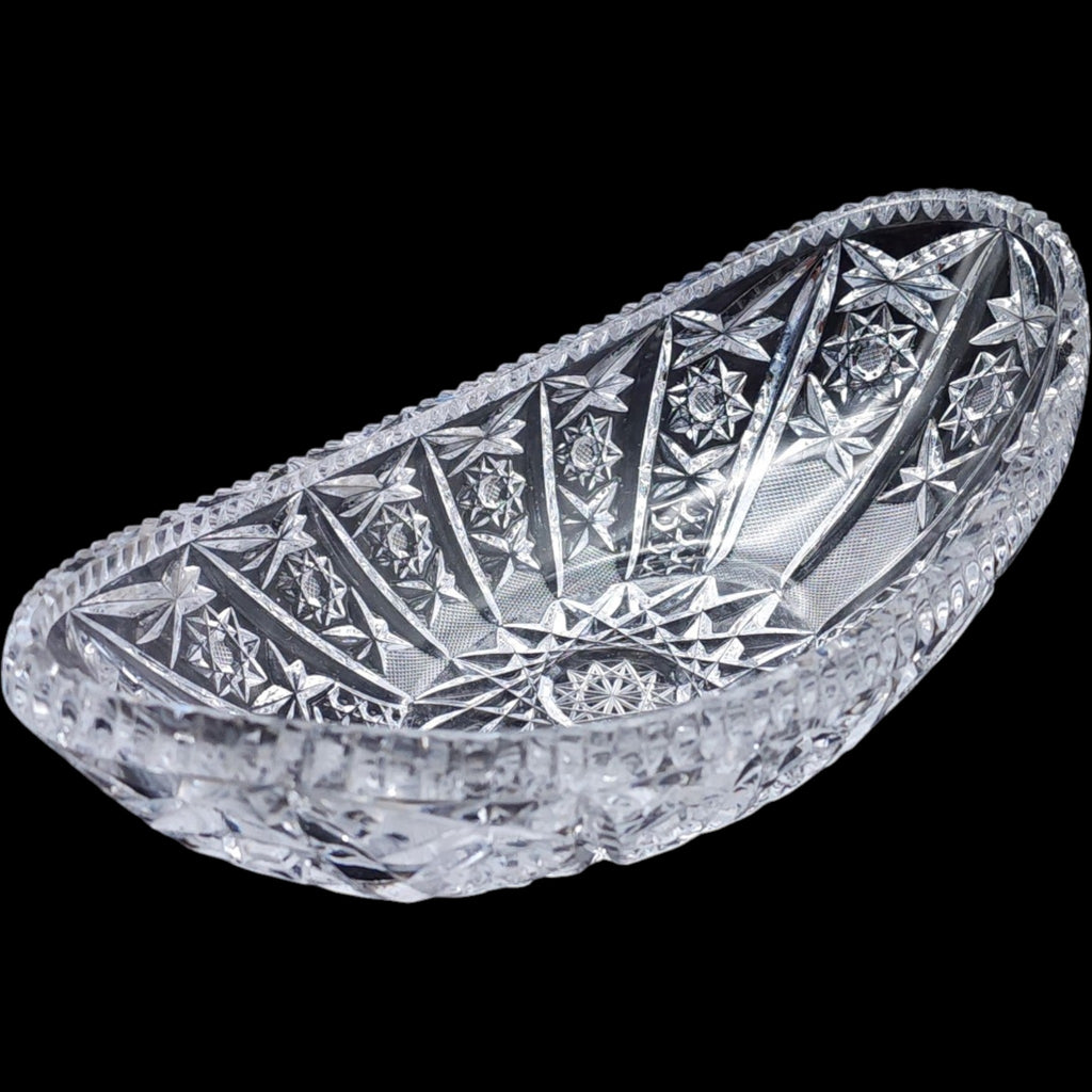 Queen Lace Cut Crystal 11 1/4 Inch Shallow Bowl