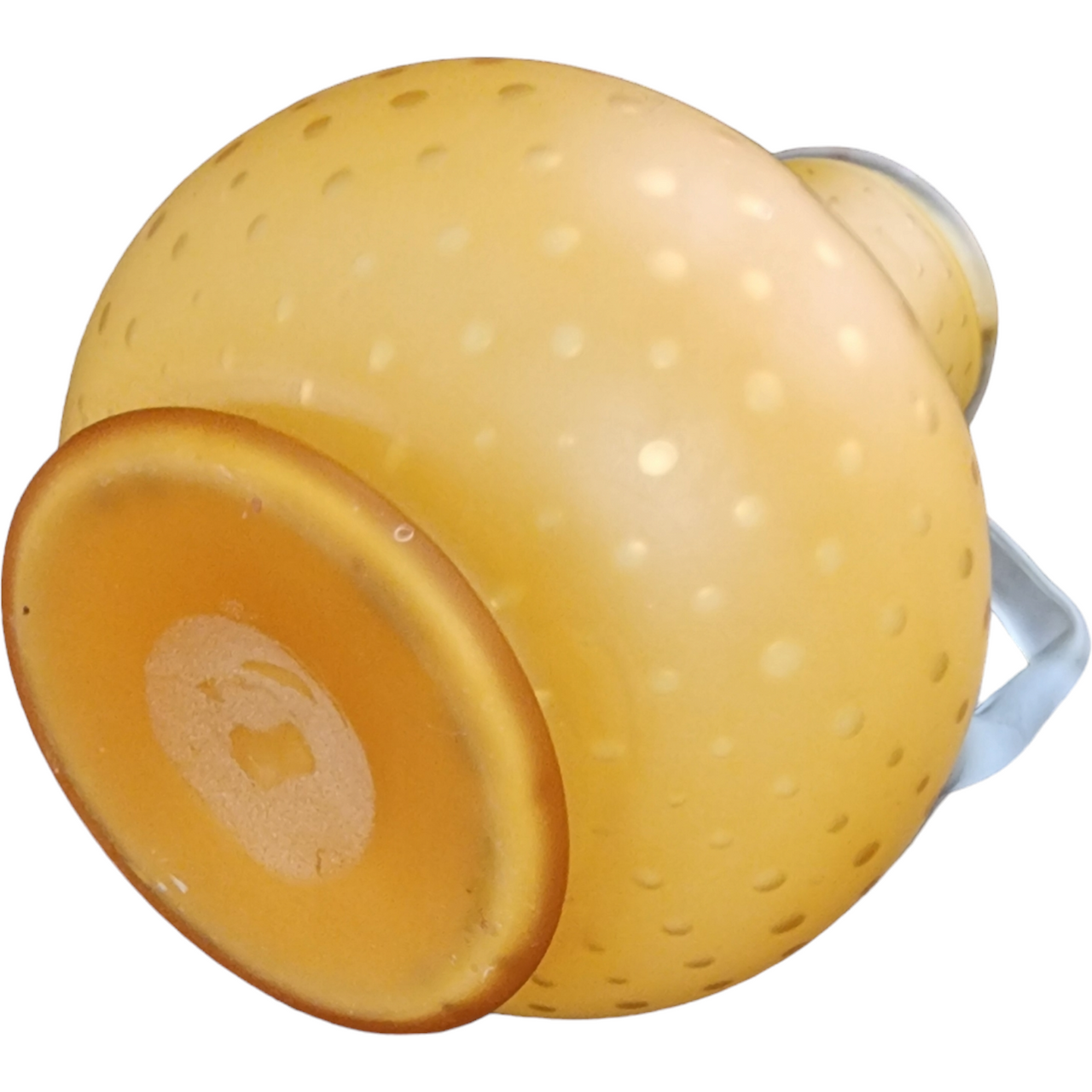 Quilted Satin Yellow Butterscotch Glass Pontil Mark Vase Pitcher