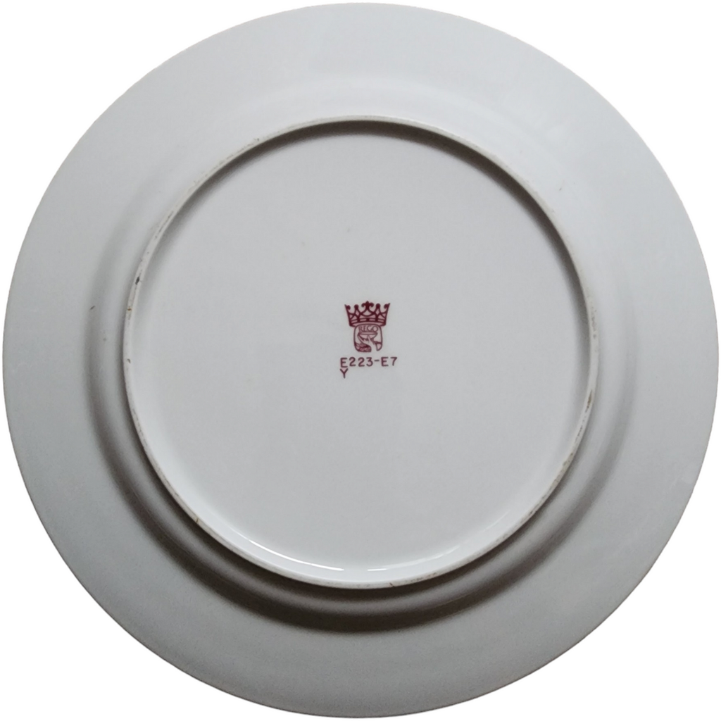9" Rego White, Embossed Rope & Shell, No Trim Dinner Plate