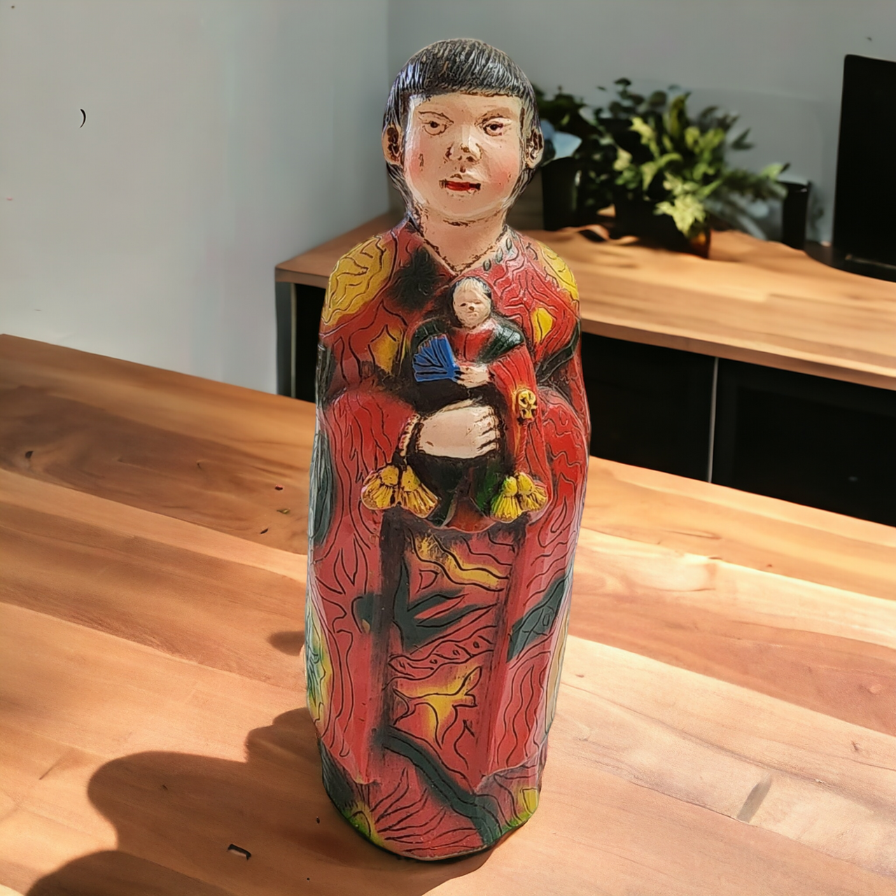 Relic Art Chinese Oriental Masterpiece Wood Carved Figurine