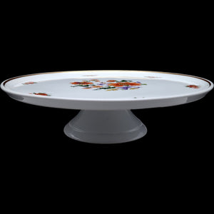 12" Rochard Limoges France Floral Pedestal Cake Stand