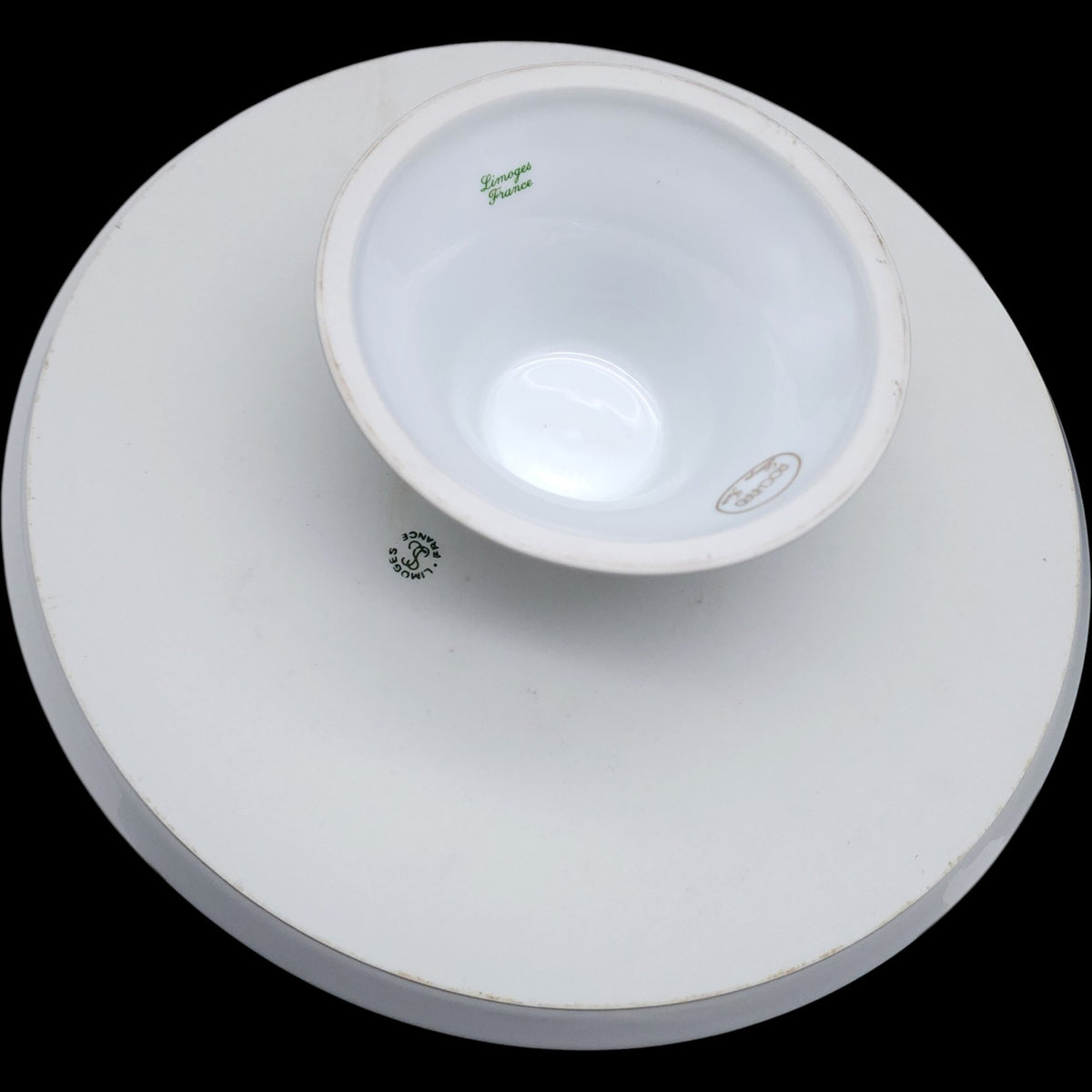 12" Rochard Limoges France Floral Pedestal Cake Stand