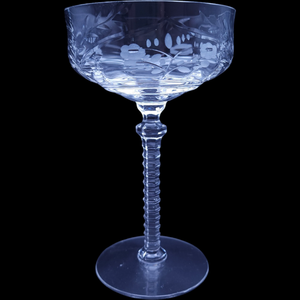 Rock Sharpe Blown Crystal Cut Romance Champagne/Tall Sherbet