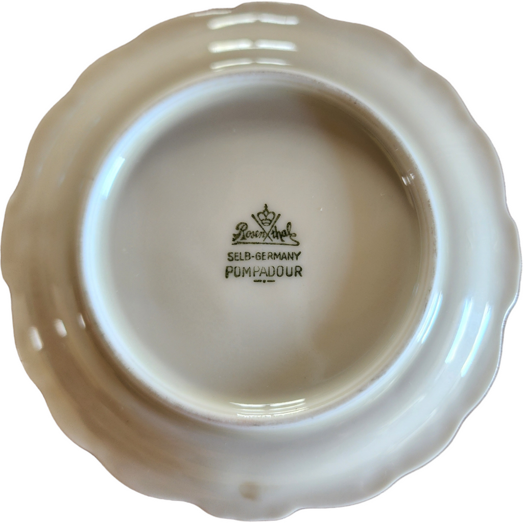Rosenthal - Continental Pompadour Ivory Moss Rose Coaster