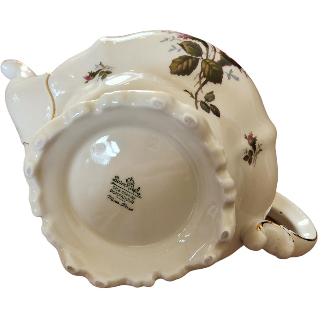 Rosenthal - Continental Pompadour Ivory Moss Rose Teapot & Lid