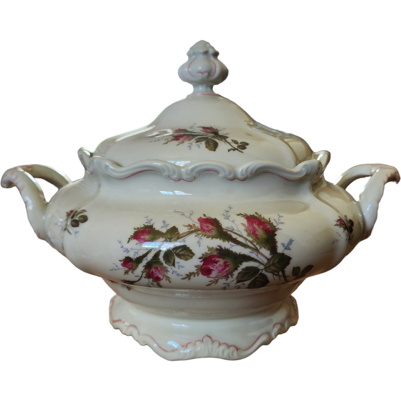 Rosenthal - Continental Pompadour Ivory Moss Rose Tureen & Lid