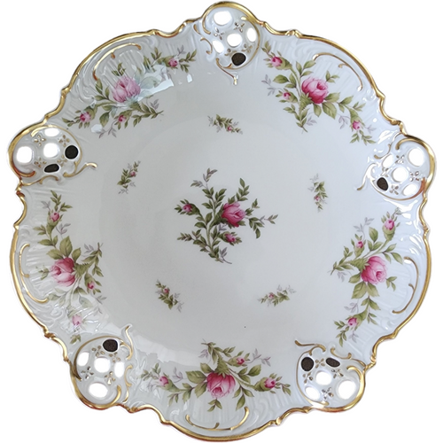 Rosenthal Continental Moliere Moss Rose Embossed Pierced Candy Dish