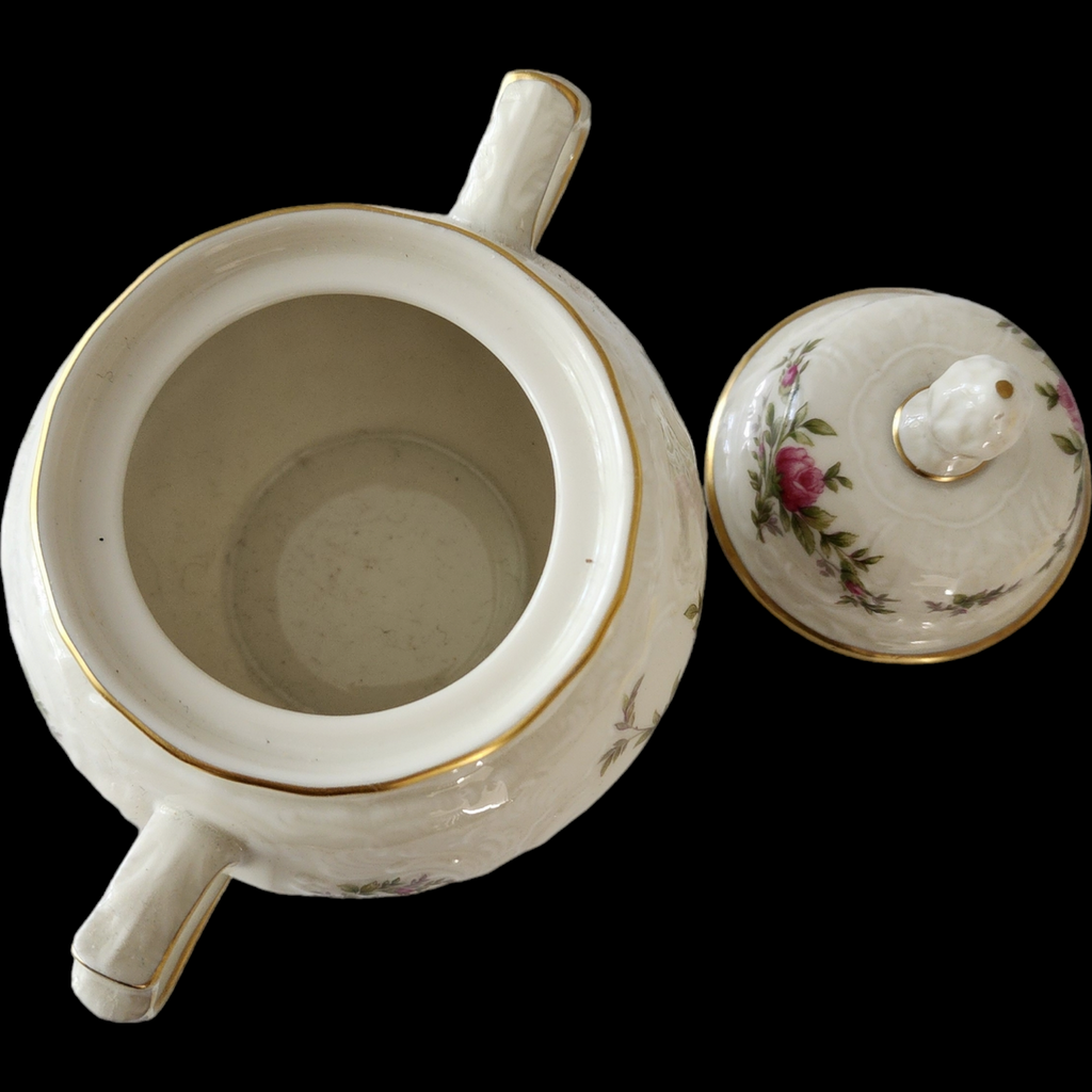 Rosenthal Continental Sanssouci Rose Ivory Gold Trim Sugar Bowl & Lid