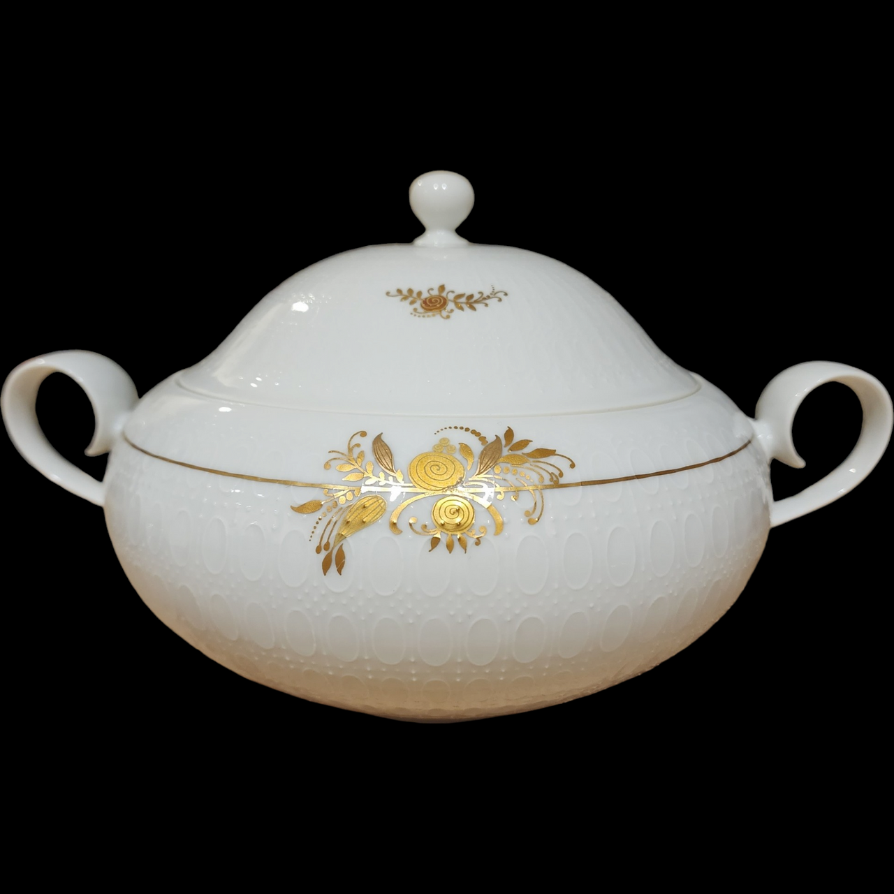 Rosenthal Germany Medley Porcelain Dinnerware & Coffee Set White with Gold Floral Design 60+ Piece Service for 6–12