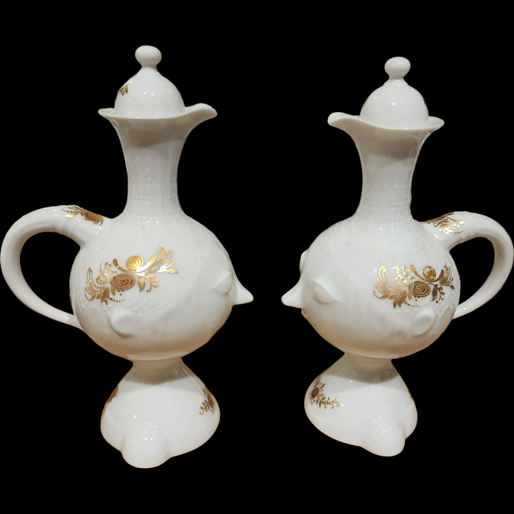 Rosenthal Germany Medley Porcelain Dinnerware & Coffee Set White with Gold Floral Design 60+ Piece Service for 6–12