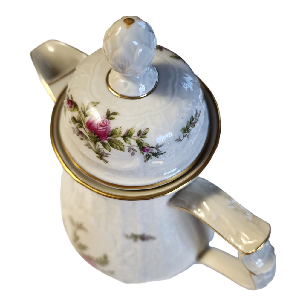 Rosenthal Sanssouci Rose Ivory Gold Trim Coffee Pot & Lid