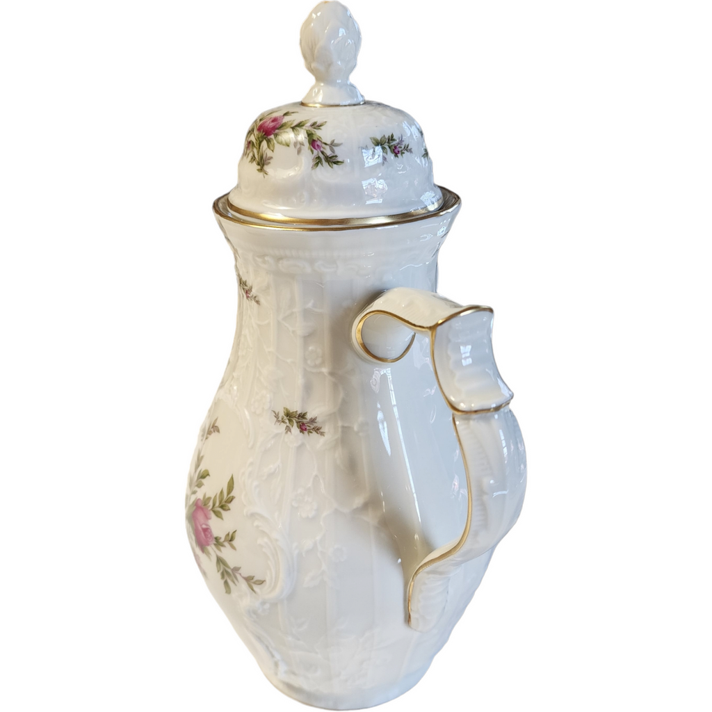 Rosenthal Sanssouci Rose Ivory Gold Trim Coffee Pot & Lid