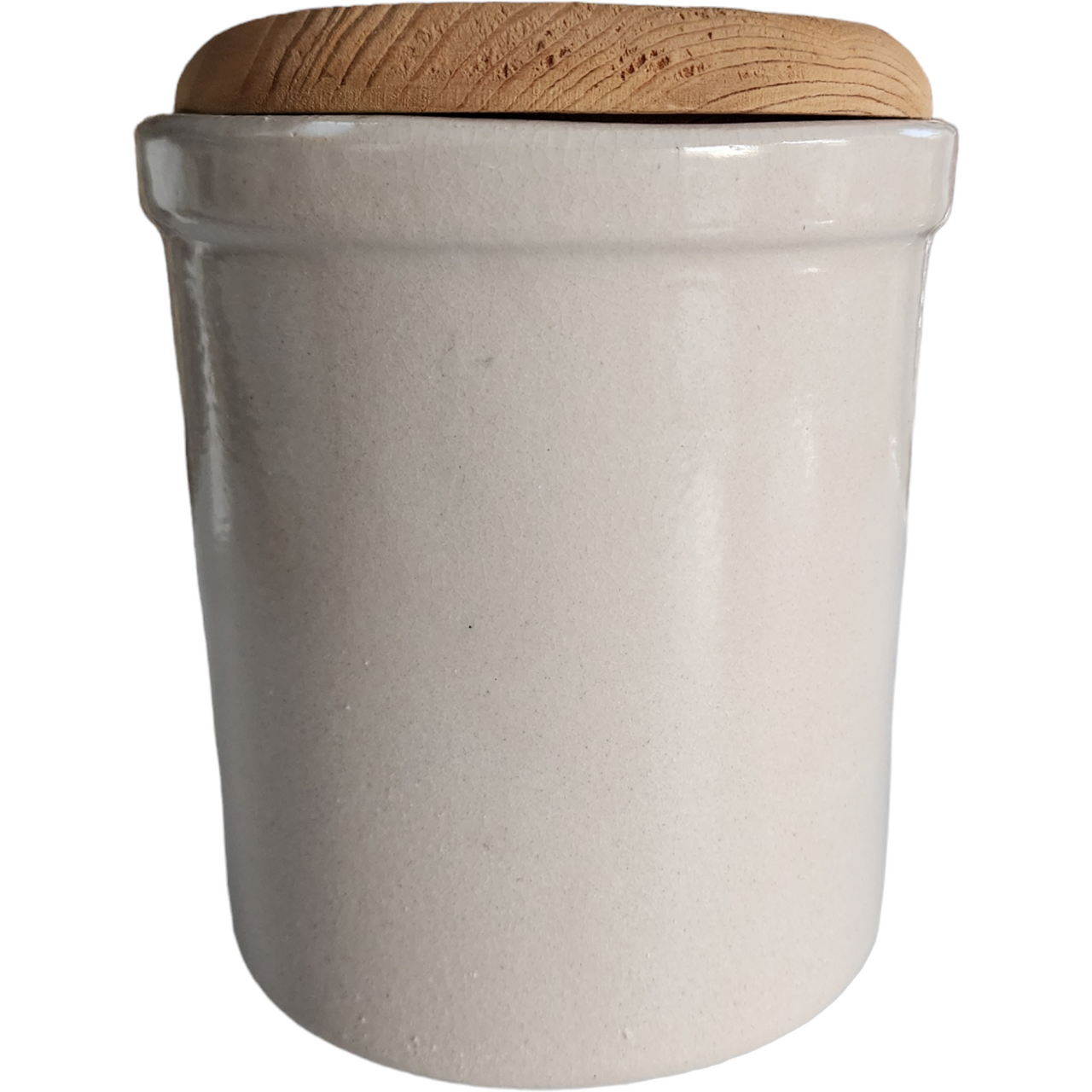 Roseville Ohio K. Hughes Stoneware Crock With Lid