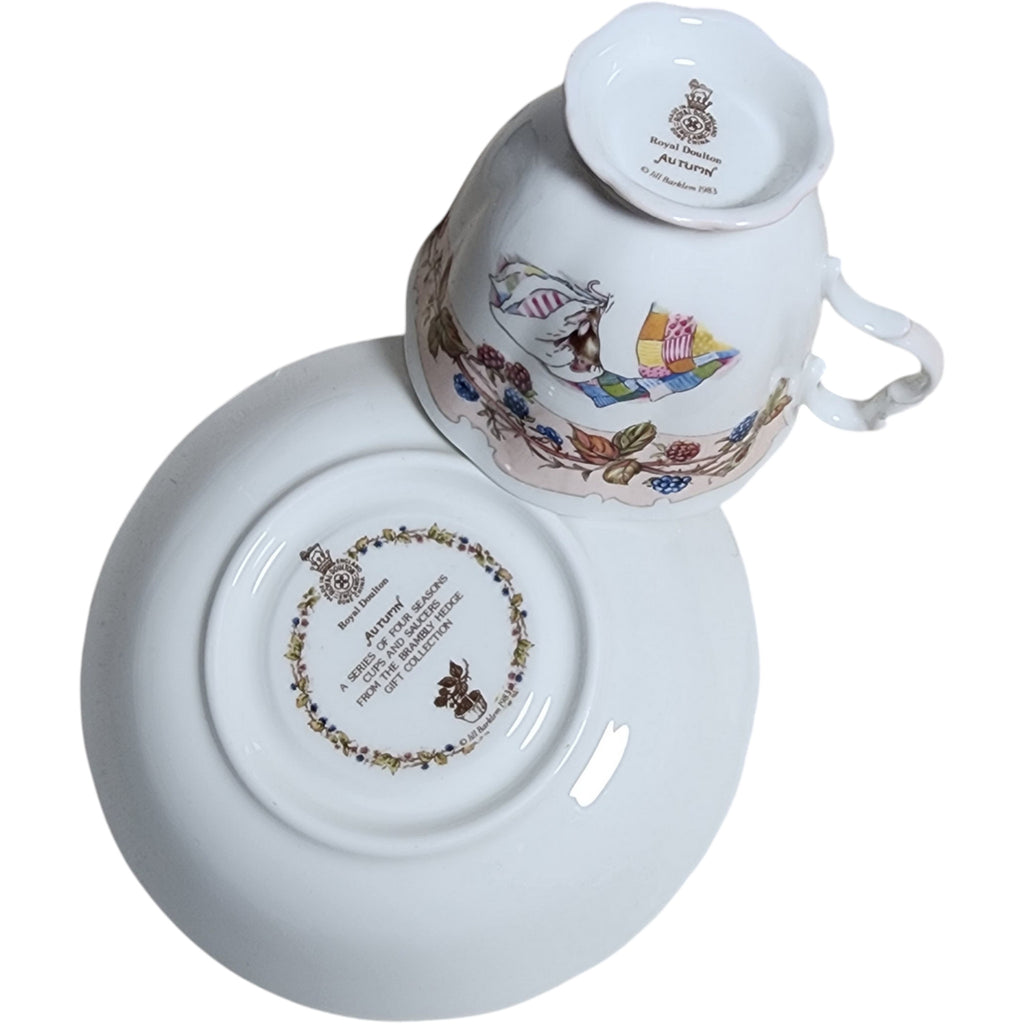 Royal Doulton Brambly Hedge Autumn Teacup and Saucer Set