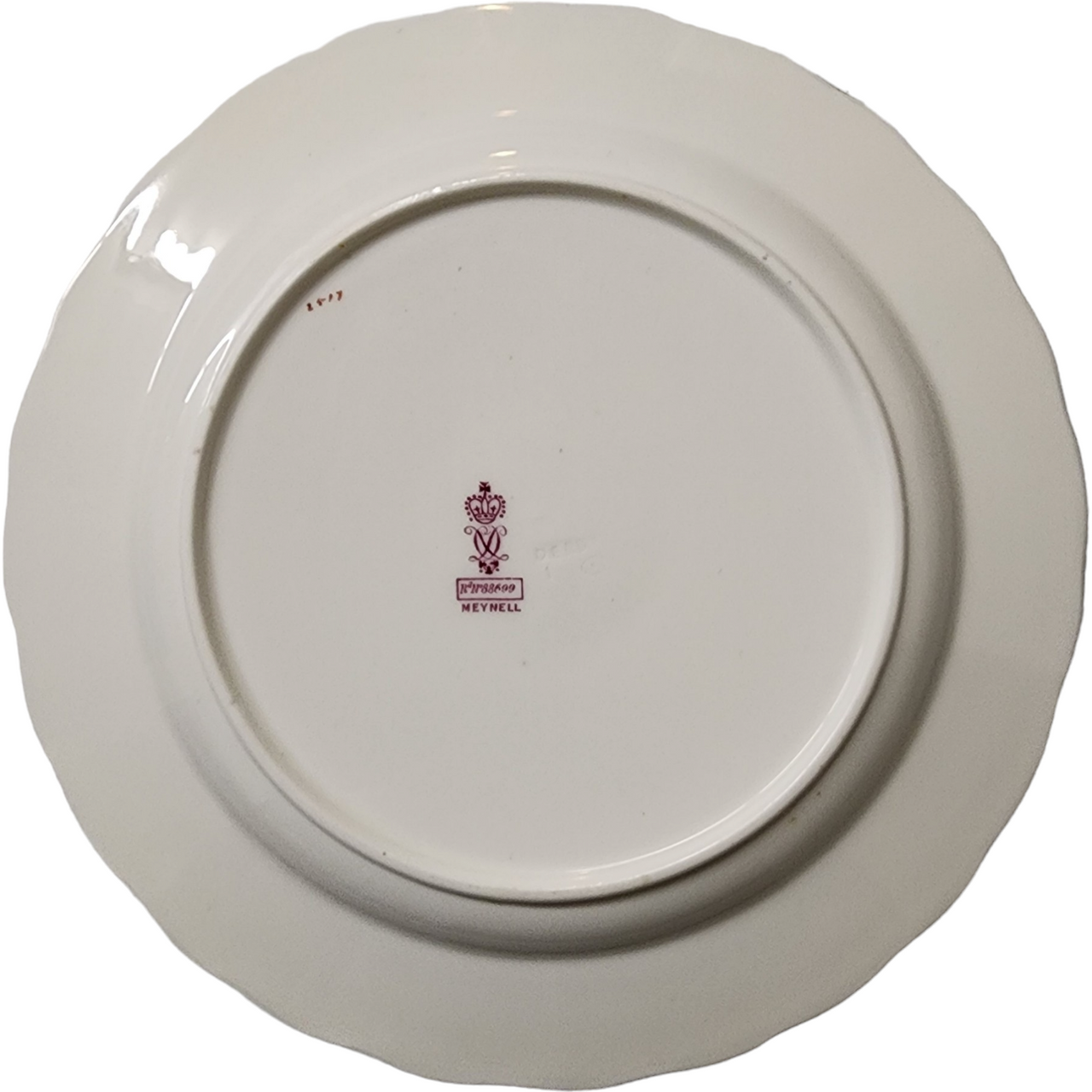 Royal Crown Derby Meynell Floral Pattern on Pale Yellow Luncheon Plate