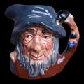 Royal Doulton English Character Rip Van Winkle Toby Mug Jug Miniature No Box