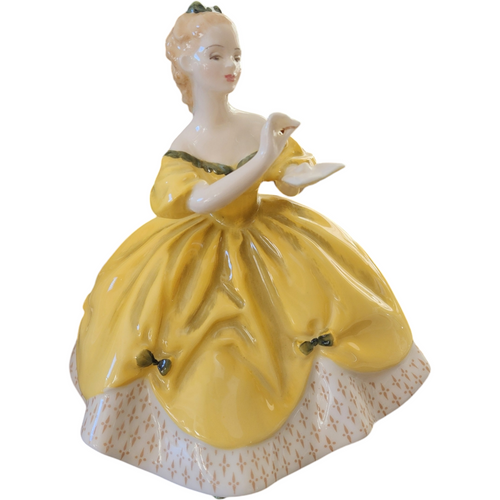 Royal Doulton Last Waltz-Yellow & White Lady Figurine HN2315 No Box
