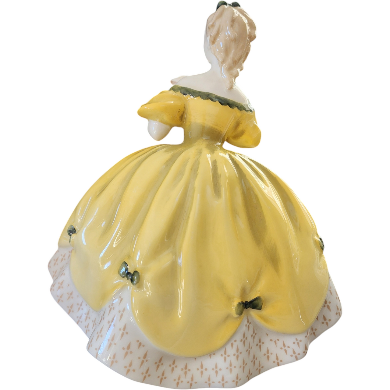 Royal Doulton Last Waltz-Yellow & White Lady Figurine HN2315 No Box