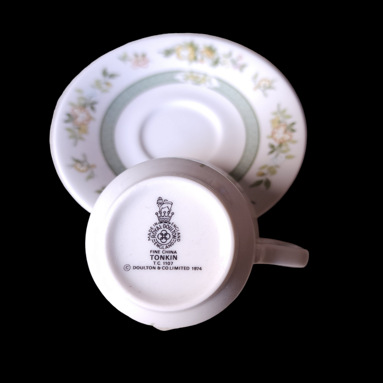 Royal Doulton Tonkin Flat Cup & Saucer Set
