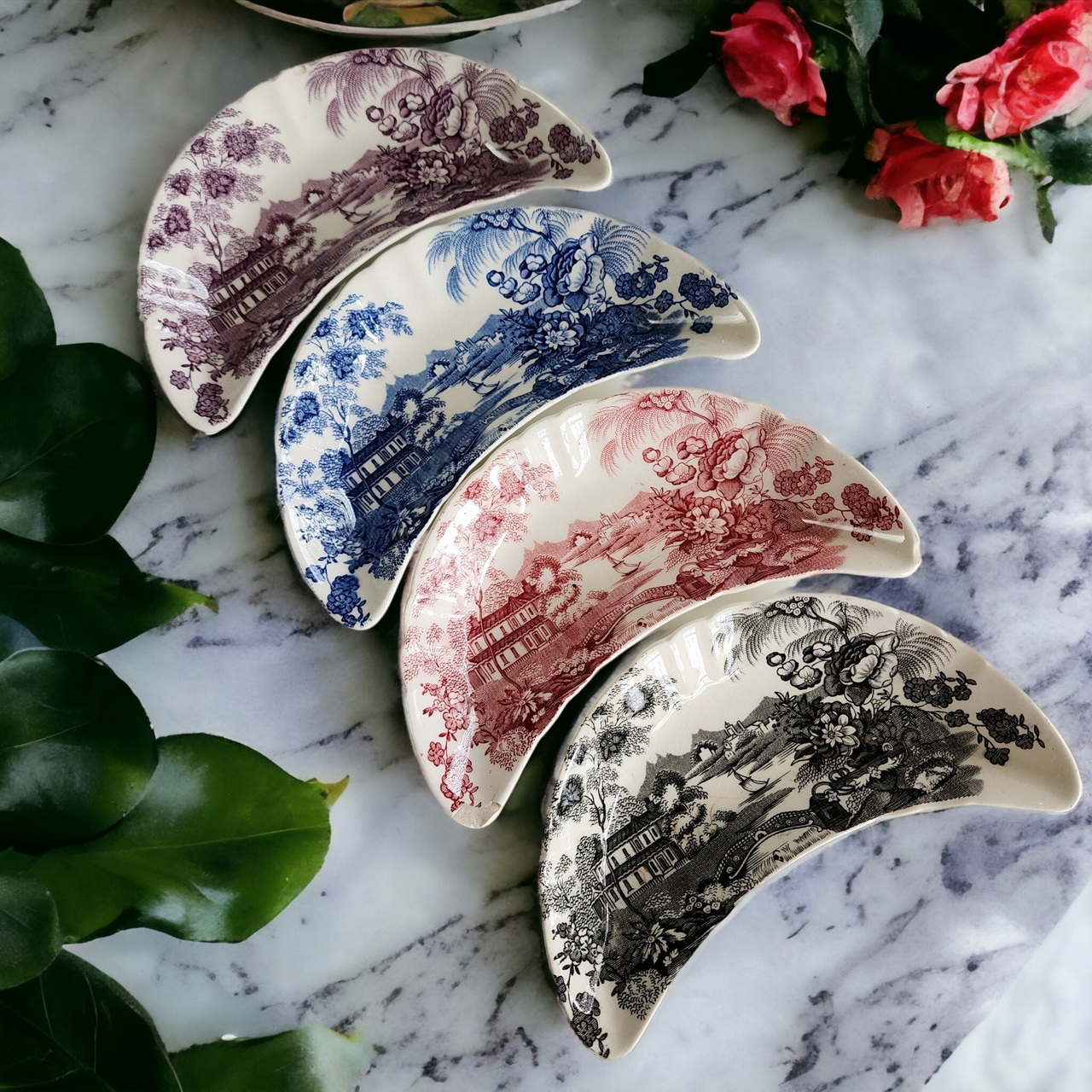 Royal Staffordshire Tonquin Bone Dish Set of 4