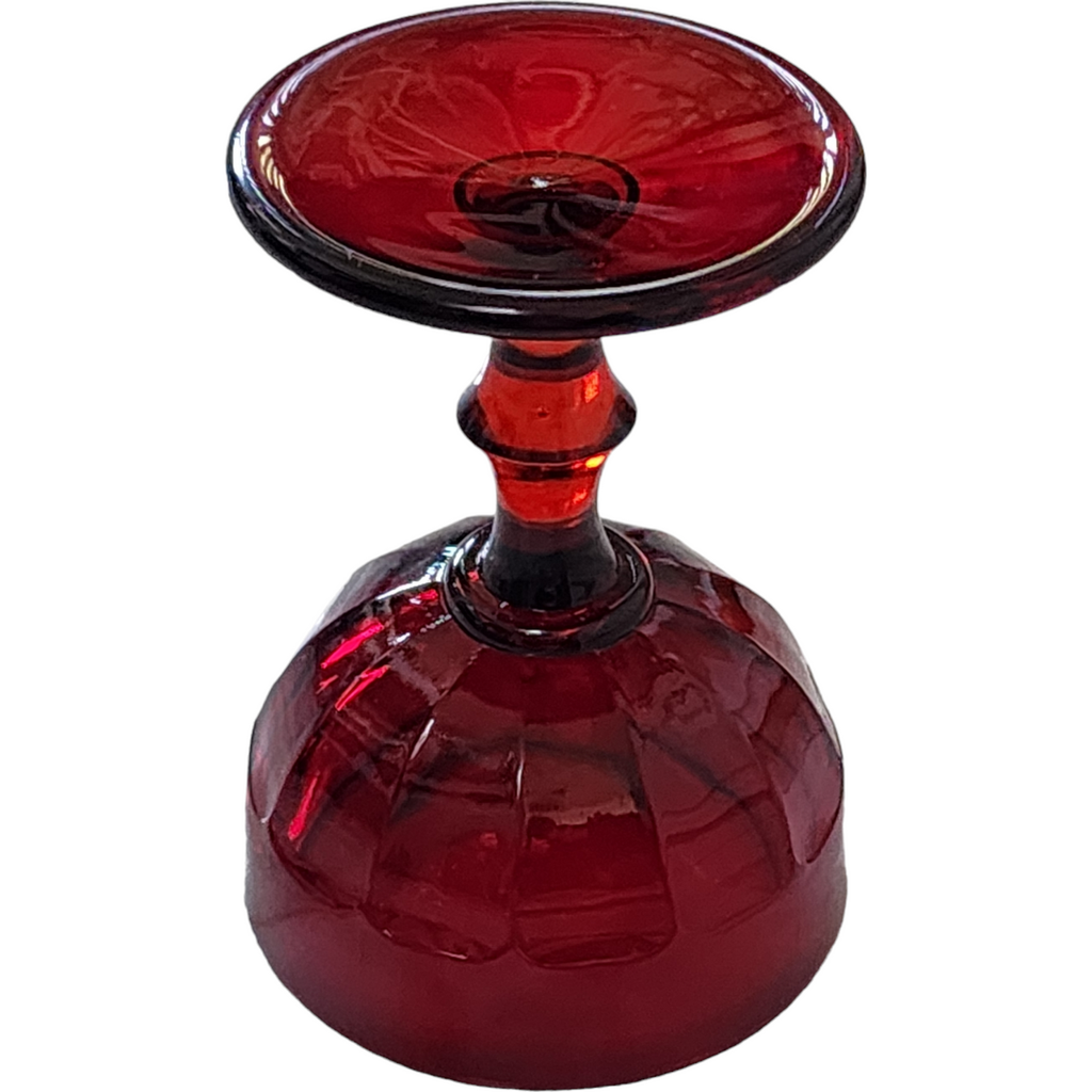Ruby Red Georgian Paneled Cocktail Liquor Glass