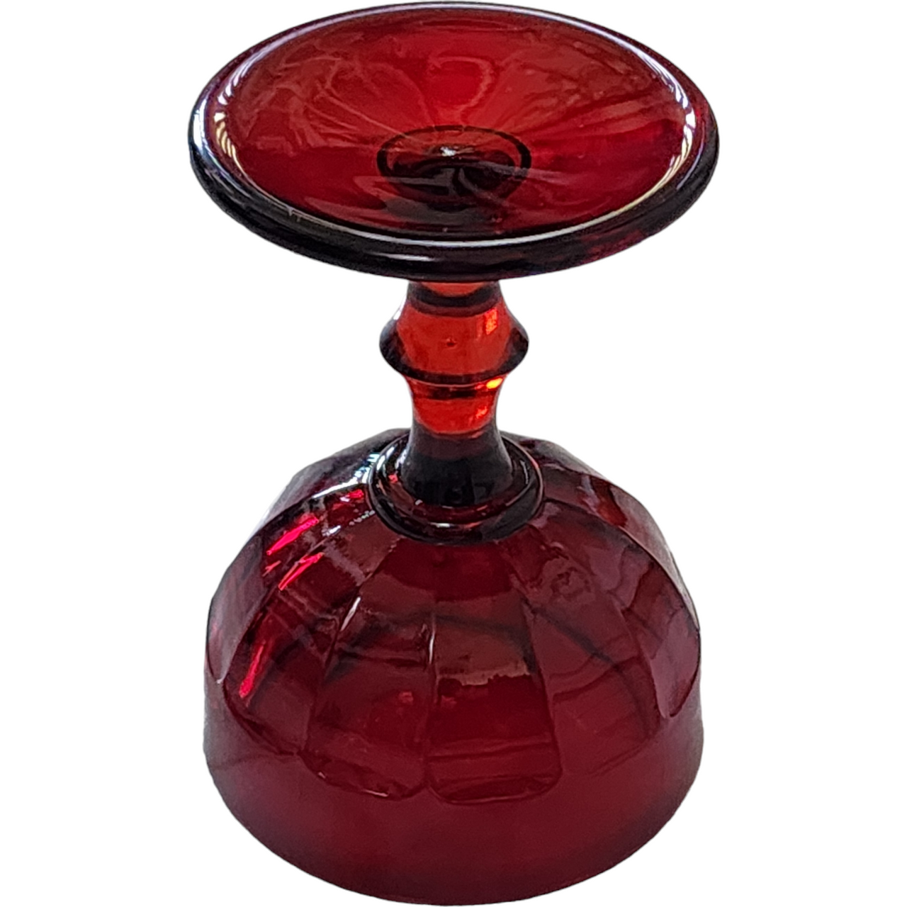 Ruby Red Georgian Paneled Cocktail Liquor Glass