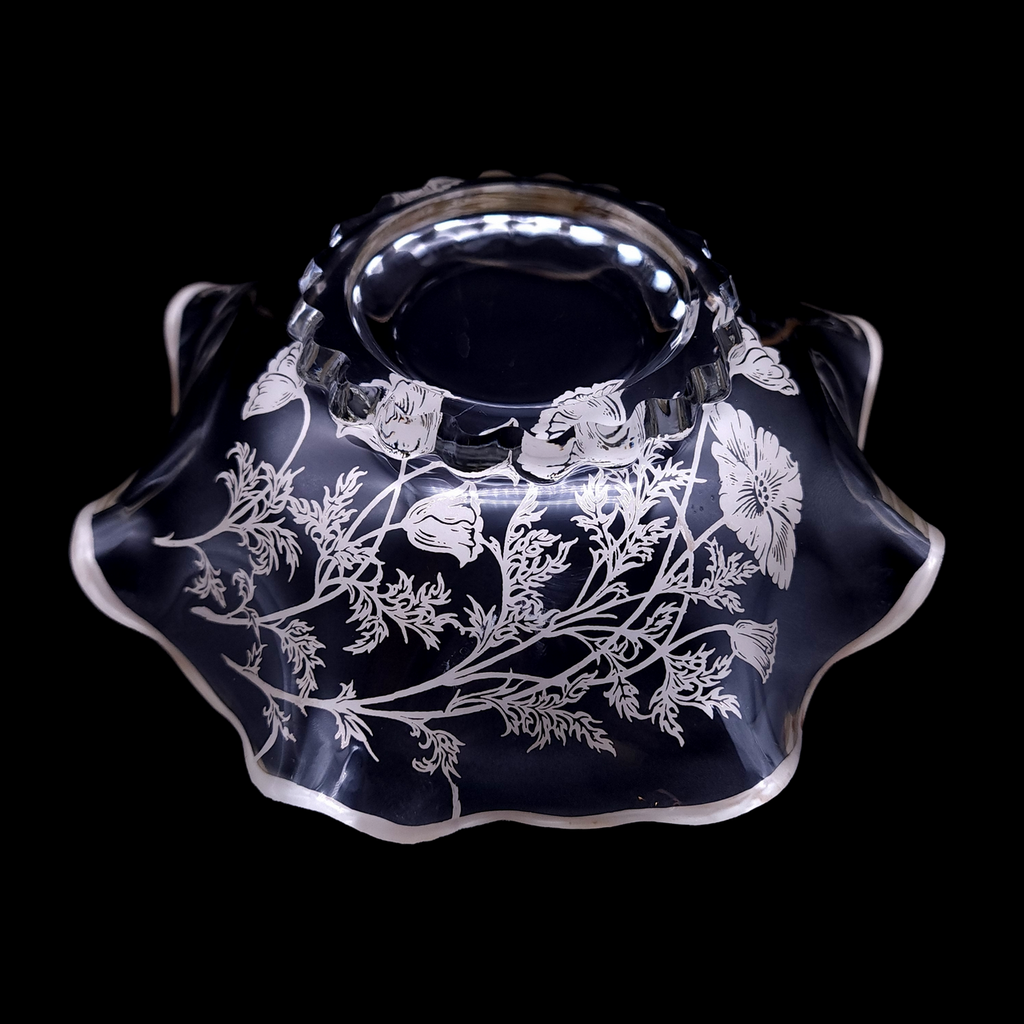 SILVER CITY Flanders Clear Round Crimped Bowl