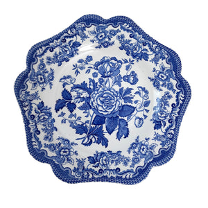 SPODE Blue Room Garden Collection Blue Rose Buffet,Dessert Scalloped Plate