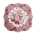 SPODE Garden Collection Cranberry and White Poppy Buffet,Dessert Scalloped Plate
